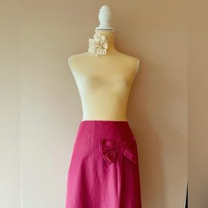 Vintage 90’s Monnari raspberry pink midi pencil skirt size EU42